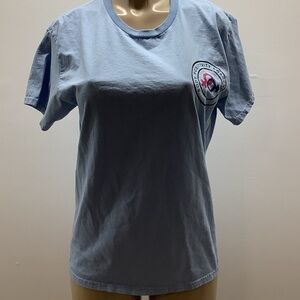 Hanes Size Medium Body Positivity Awareness Blue Graphic T-Shirt. Preloved
